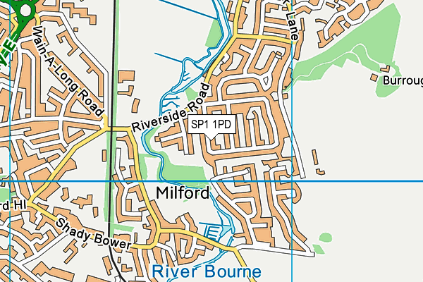 SP1 1PD map - OS VectorMap District (Ordnance Survey)