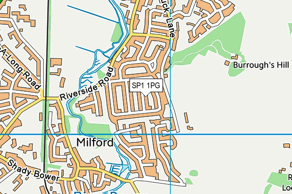 SP1 1PG map - OS VectorMap District (Ordnance Survey)