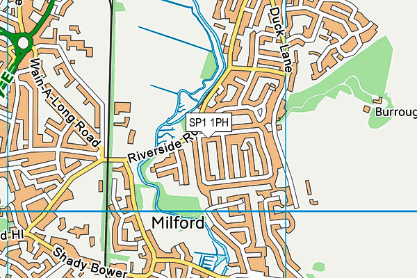 SP1 1PH map - OS VectorMap District (Ordnance Survey)