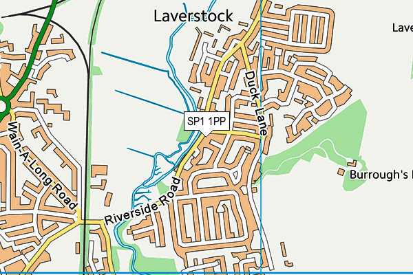 SP1 1PP map - OS VectorMap District (Ordnance Survey)