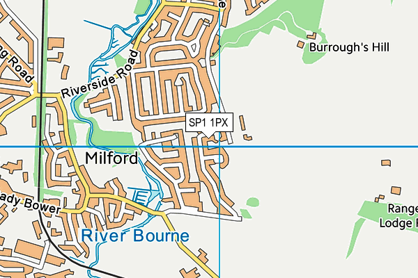 SP1 1PX map - OS VectorMap District (Ordnance Survey)