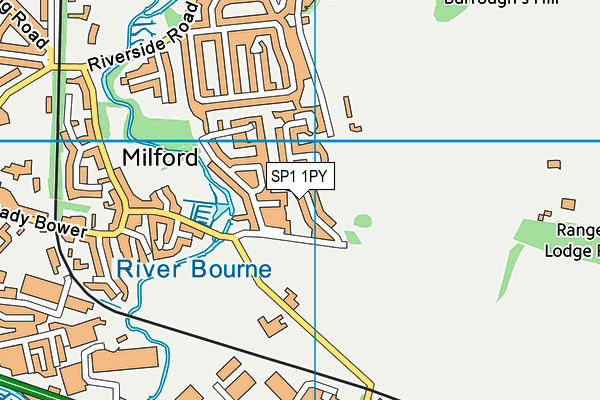 SP1 1PY map - OS VectorMap District (Ordnance Survey)