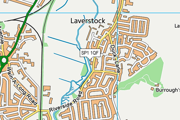 SP1 1QF map - OS VectorMap District (Ordnance Survey)