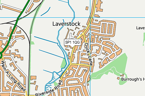 SP1 1QG map - OS VectorMap District (Ordnance Survey)