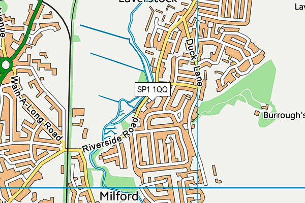 SP1 1QQ map - OS VectorMap District (Ordnance Survey)