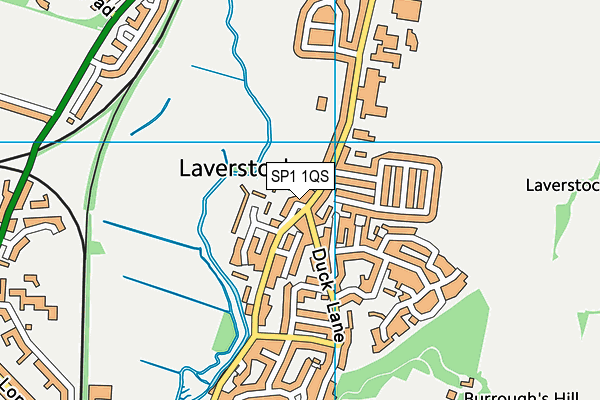 SP1 1QS map - OS VectorMap District (Ordnance Survey)