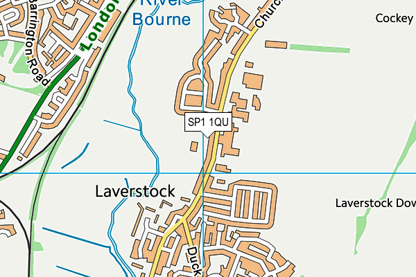 SP1 1QU map - OS VectorMap District (Ordnance Survey)