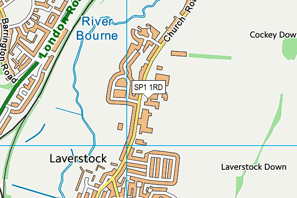 SP1 1RD map - OS VectorMap District (Ordnance Survey)