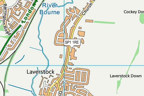 SP1 1RE map - OS VectorMap District (Ordnance Survey)