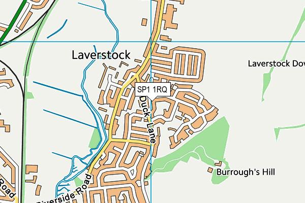 SP1 1RQ map - OS VectorMap District (Ordnance Survey)