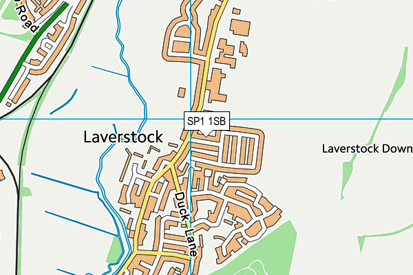 SP1 1SB map - OS VectorMap District (Ordnance Survey)