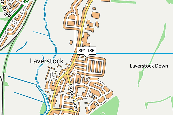 SP1 1SE map - OS VectorMap District (Ordnance Survey)