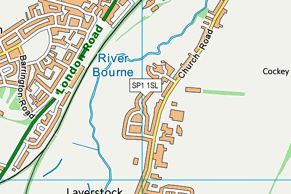 SP1 1SL map - OS VectorMap District (Ordnance Survey)