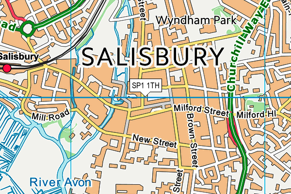 SP1 1TH map - OS VectorMap District (Ordnance Survey)