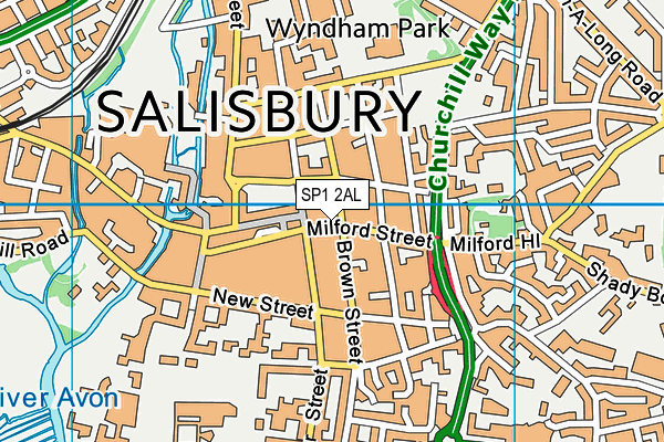 SP1 2AL map - OS VectorMap District (Ordnance Survey)