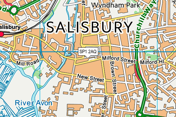 SP1 2AQ map - OS VectorMap District (Ordnance Survey)