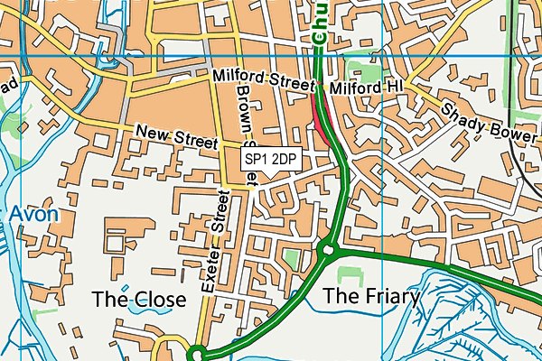 SP1 2DP map - OS VectorMap District (Ordnance Survey)