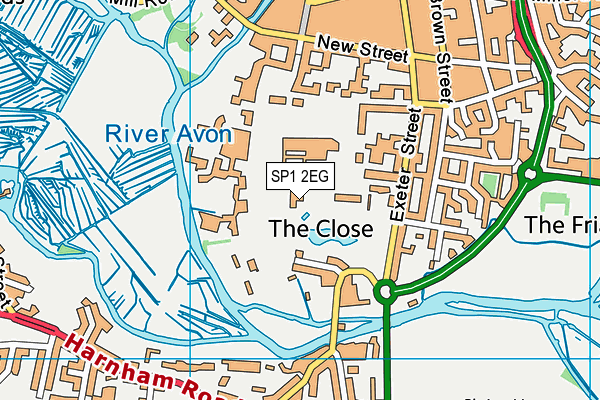 SP1 2EG map - OS VectorMap District (Ordnance Survey)