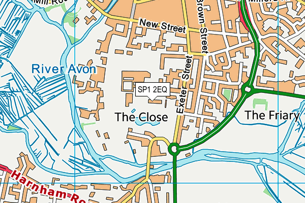 Salisbury Cathedral School map (SP1 2EQ) - OS VectorMap District (Ordnance Survey)