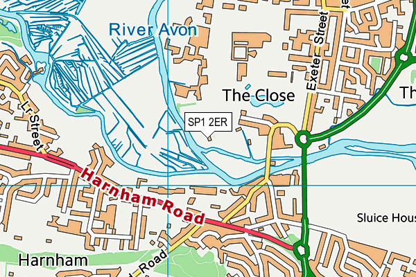 SP1 2ER map - OS VectorMap District (Ordnance Survey)