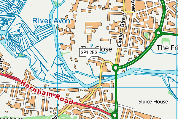 SP1 2ES map - OS VectorMap District (Ordnance Survey)