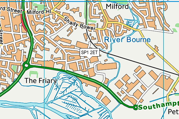 SP1 2ET map - OS VectorMap District (Ordnance Survey)