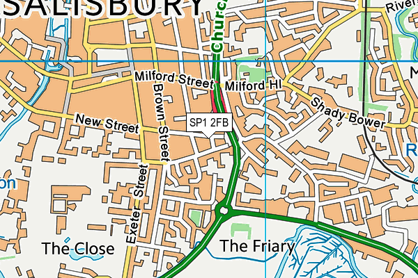 SP1 2FB map - OS VectorMap District (Ordnance Survey)