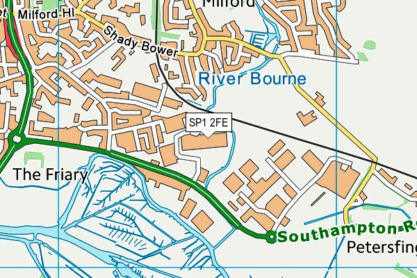 SP1 2FE map - OS VectorMap District (Ordnance Survey)