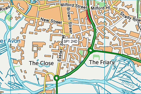 SP1 2HD map - OS VectorMap District (Ordnance Survey)