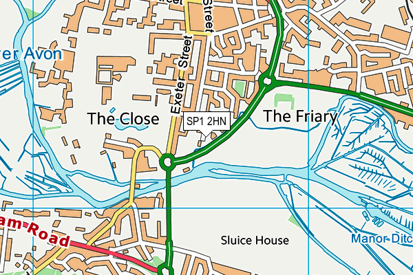 SP1 2HN map - OS VectorMap District (Ordnance Survey)