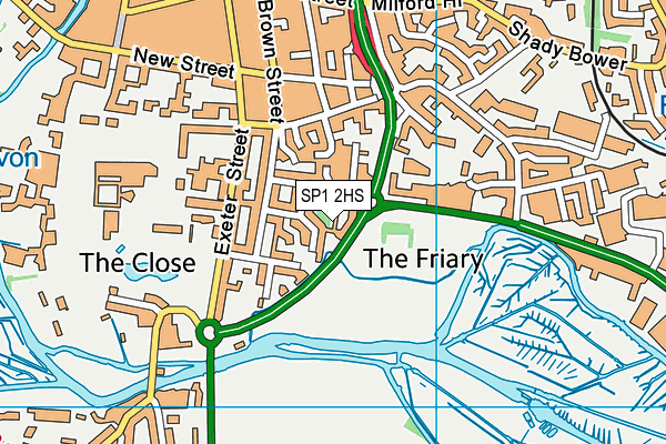 SP1 2HS map - OS VectorMap District (Ordnance Survey)