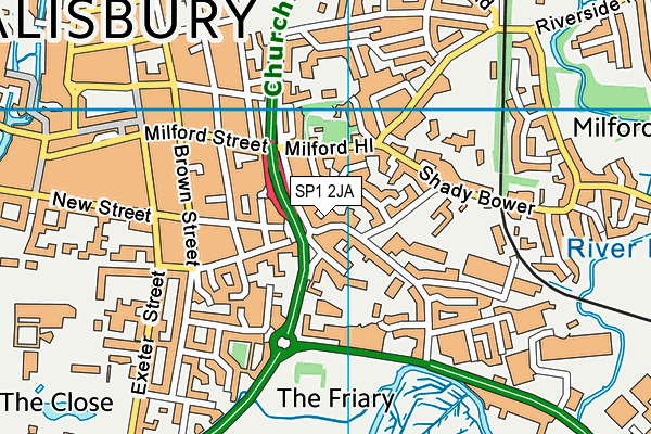 SP1 2JA map - OS VectorMap District (Ordnance Survey)