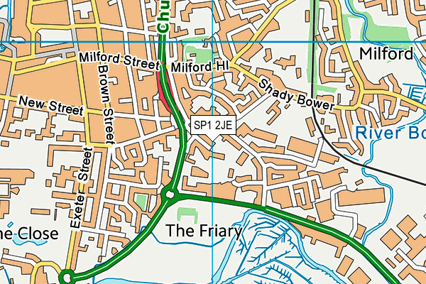 SP1 2JE map - OS VectorMap District (Ordnance Survey)