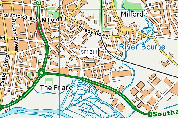 SP1 2JH map - OS VectorMap District (Ordnance Survey)