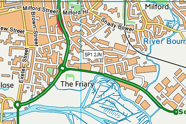 SP1 2JN map - OS VectorMap District (Ordnance Survey)