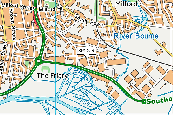 SP1 2JR map - OS VectorMap District (Ordnance Survey)