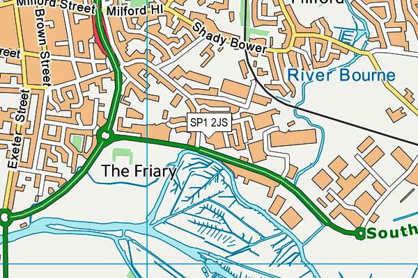 SP1 2JS map - OS VectorMap District (Ordnance Survey)