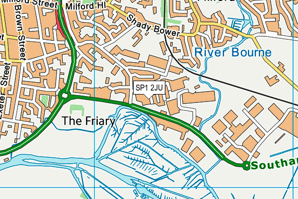 SP1 2JU map - OS VectorMap District (Ordnance Survey)