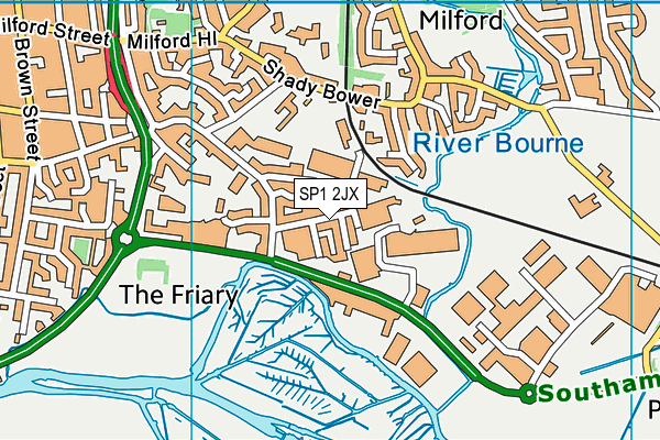 SP1 2JX map - OS VectorMap District (Ordnance Survey)