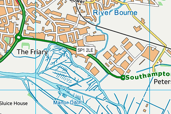 SP1 2LE map - OS VectorMap District (Ordnance Survey)