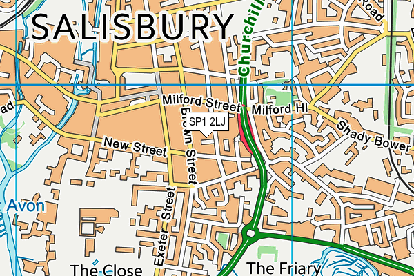 SP1 2LJ map - OS VectorMap District (Ordnance Survey)