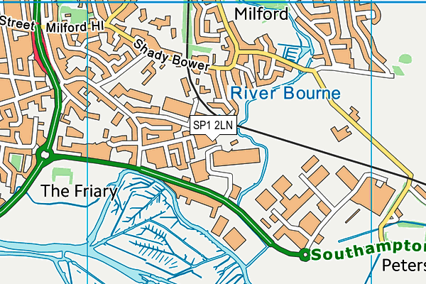 SP1 2LN map - OS VectorMap District (Ordnance Survey)