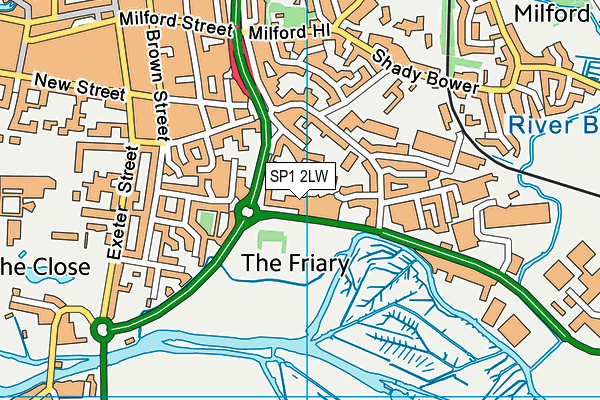 SP1 2LW map - OS VectorMap District (Ordnance Survey)