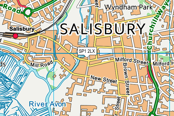 SP1 2LX map - OS VectorMap District (Ordnance Survey)