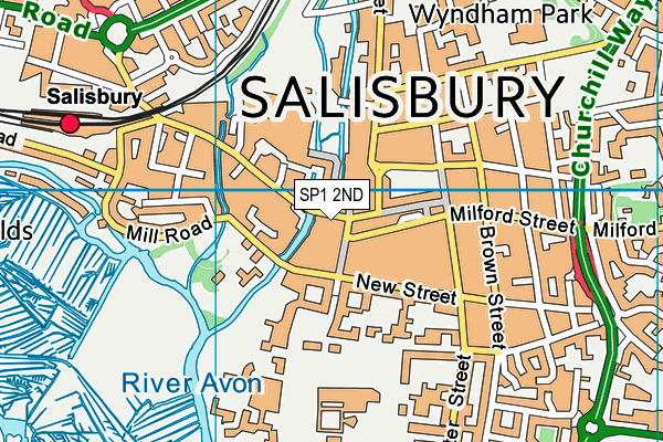 SP1 2ND map - OS VectorMap District (Ordnance Survey)