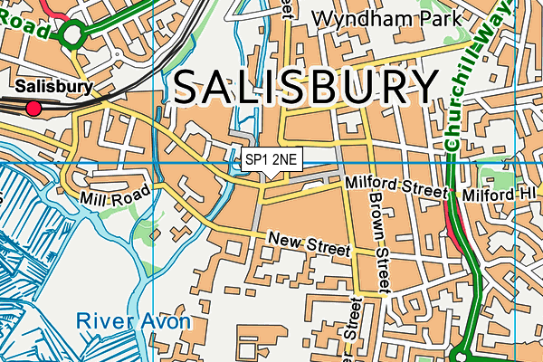 SP1 2NE map - OS VectorMap District (Ordnance Survey)