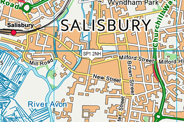 SP1 2NH map - OS VectorMap District (Ordnance Survey)