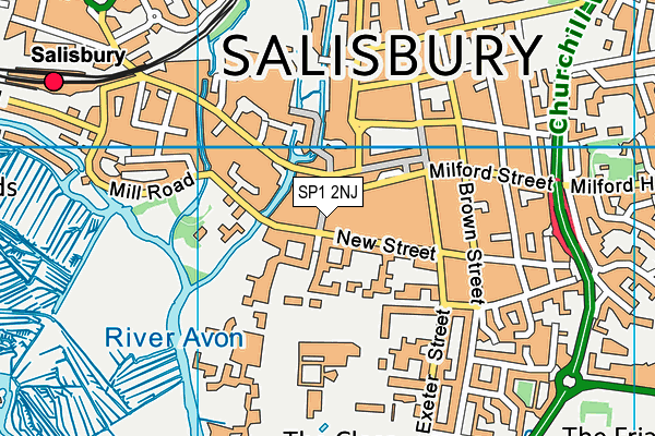 SP1 2NJ map - OS VectorMap District (Ordnance Survey)