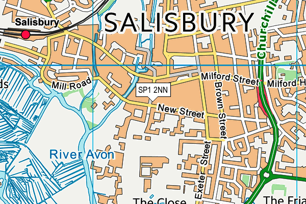 SP1 2NN map - OS VectorMap District (Ordnance Survey)