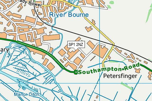 SP1 2NZ map - OS VectorMap District (Ordnance Survey)